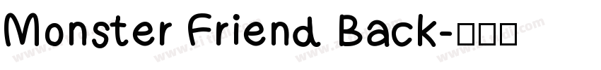 Monster Friend Back字体转换